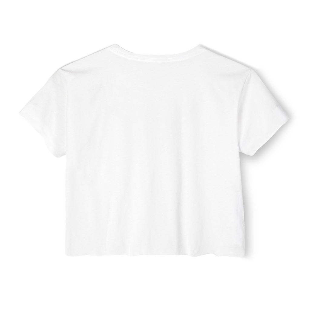 Women's Versatile Crop Top White Graphic Tee "Assertive Bitch"